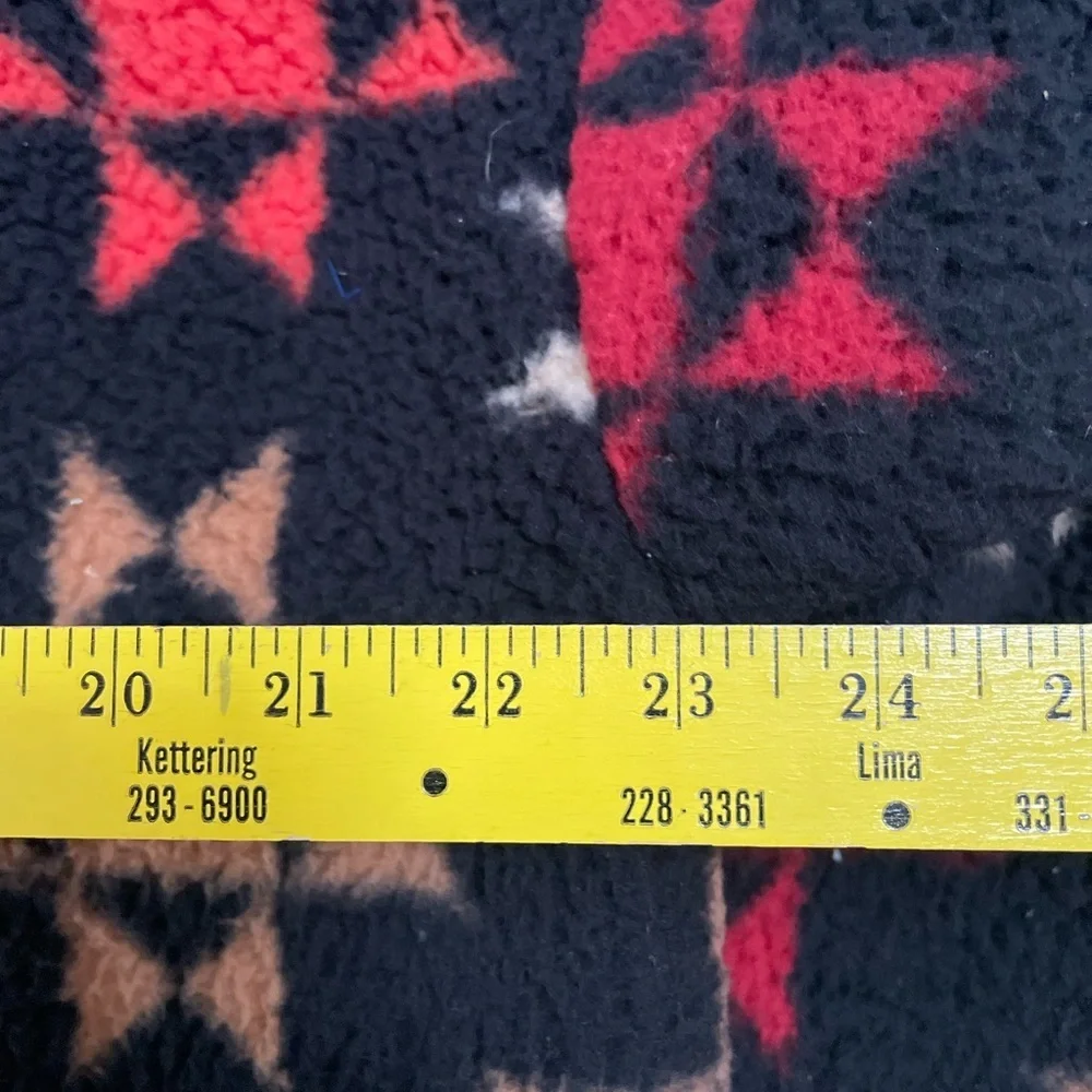 Sonoma‎ Black Star Pattern Fleece Hoodie Size Large NWOT